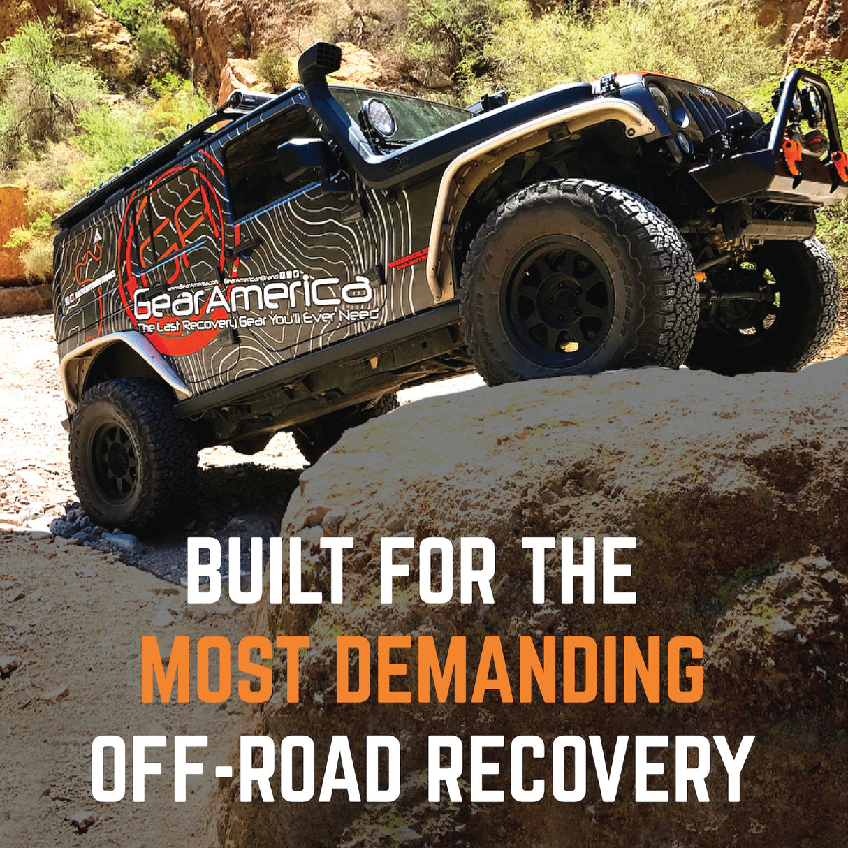 GearAmerica Kinetic Recovery Rope: Thin Blue Line Edition - Made In The USA 7/8 x 30