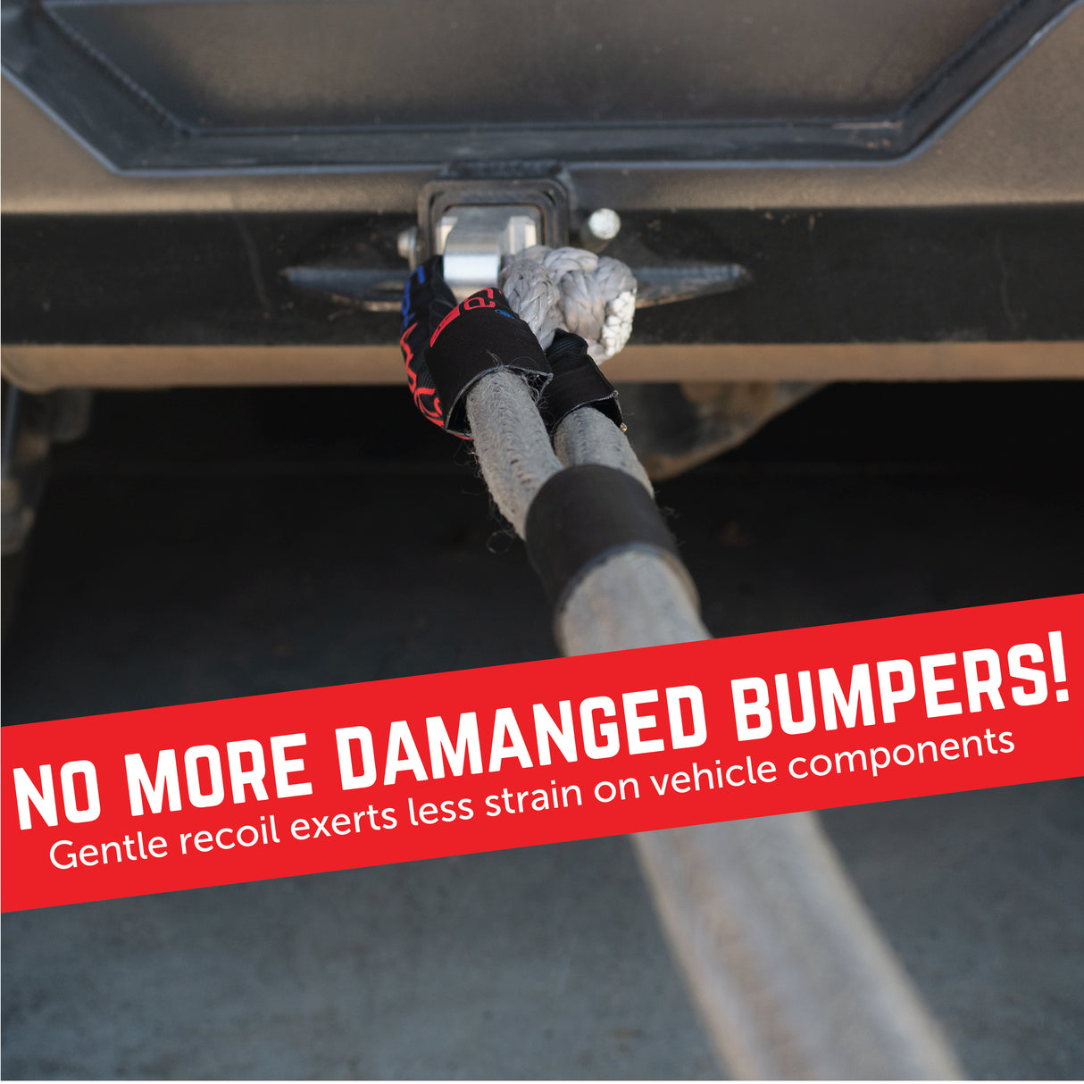 GearAmerica Venom Series 5/8" Synthetic Soft Shackles (Red) - Made in The USA