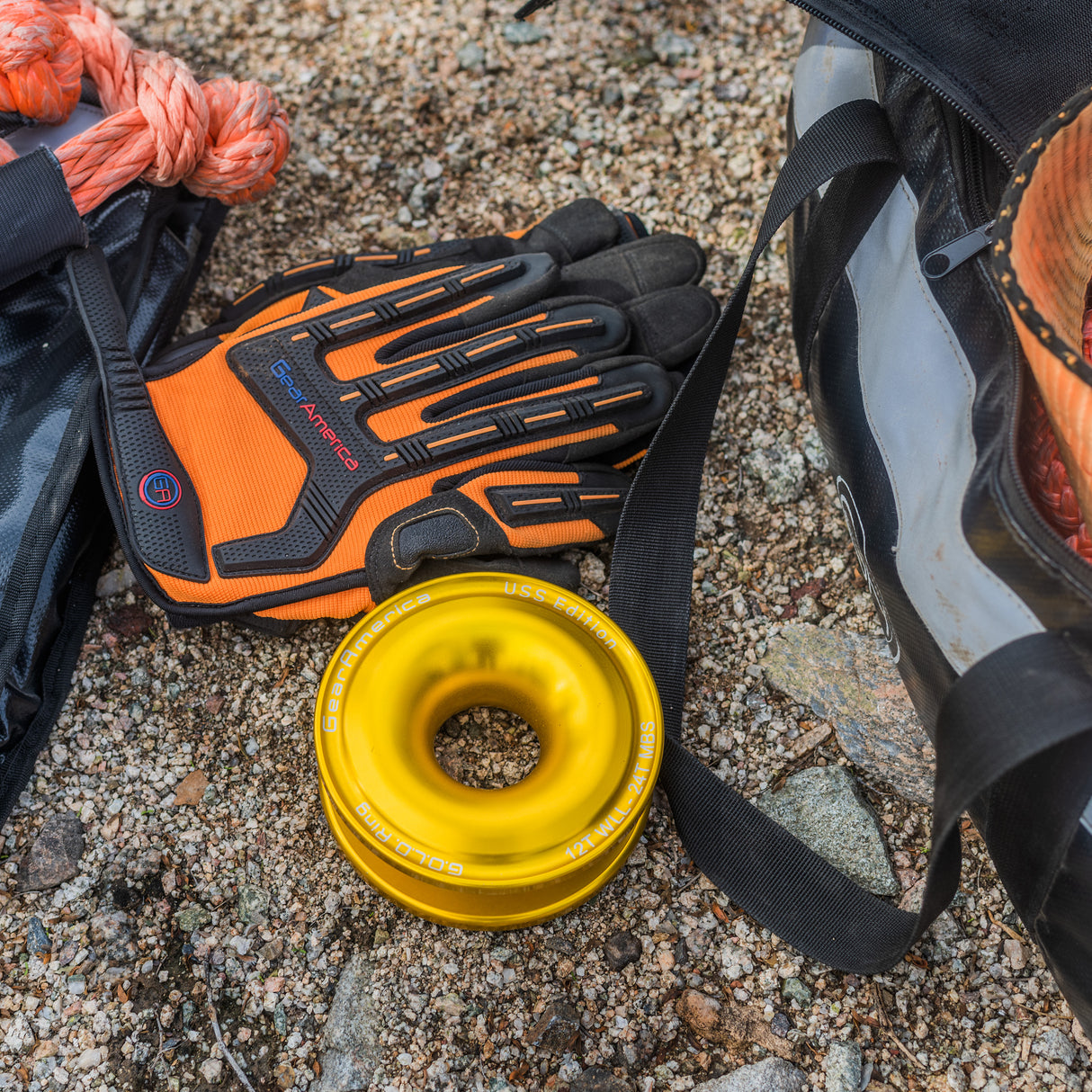 GearAmerica USS Edition - MADE IN THE USA - G.O.L.D. Snatch Recovery Ring - Change Direction or Increase your Mechanical Advantage!