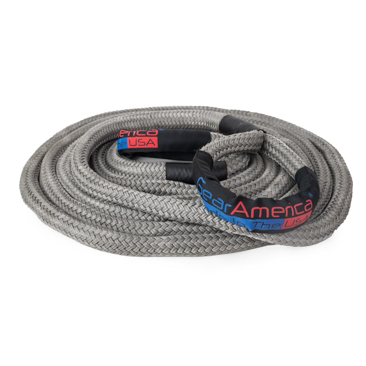 Kinetic Recovery Rope 7/8” x 30' (GREY) | 28,500 lbs Breaking Strength | Made in The USA