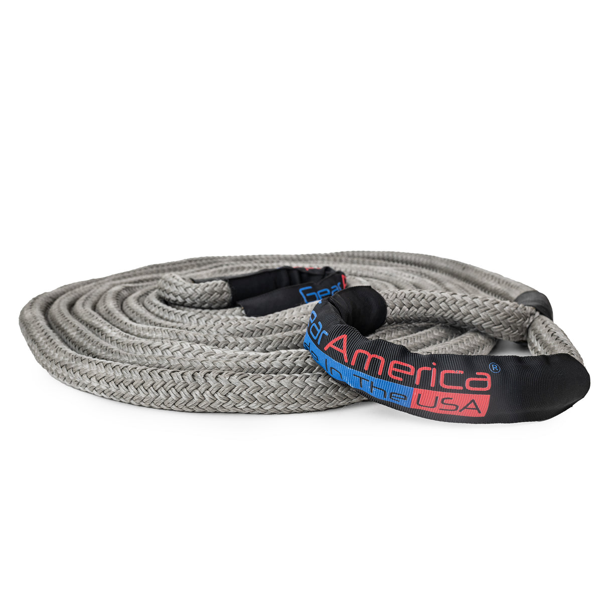 Kinetic Recovery Rope 7/8” x 30' (GREY) | 28,500 lbs Breaking Strength | Made in The USA