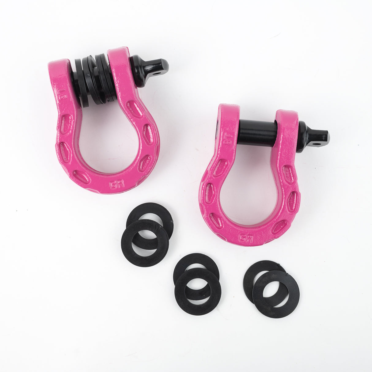 Mega Shackles ® - HEATHER VIOLET (Pastel Pink) -2PK | Forged Carbon Steel | 68,000 lbs MBS (16,000 lbs WLL) | Off-Road Recovery Anchor Points