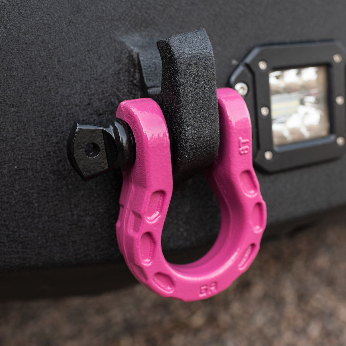 Mega Shackles ® - HEATHER VIOLET (Pastel Pink) -2PK | Forged Carbon Steel | 68,000 lbs MBS (16,000 lbs WLL) | Off-Road Recovery Anchor Points