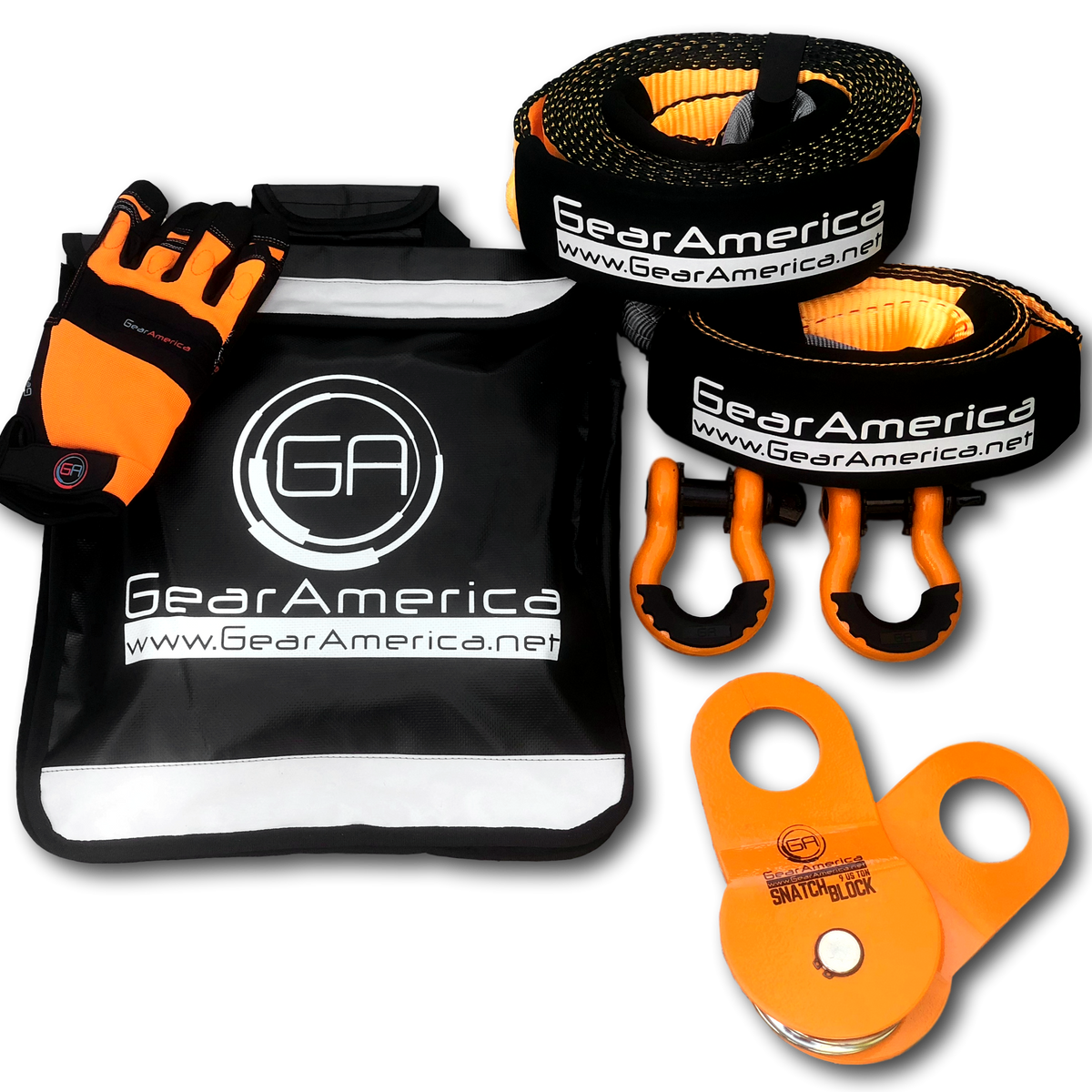 gear off road Ultimate Winching & Rigging Off-Road Recovery Kit (Orange D Rings)