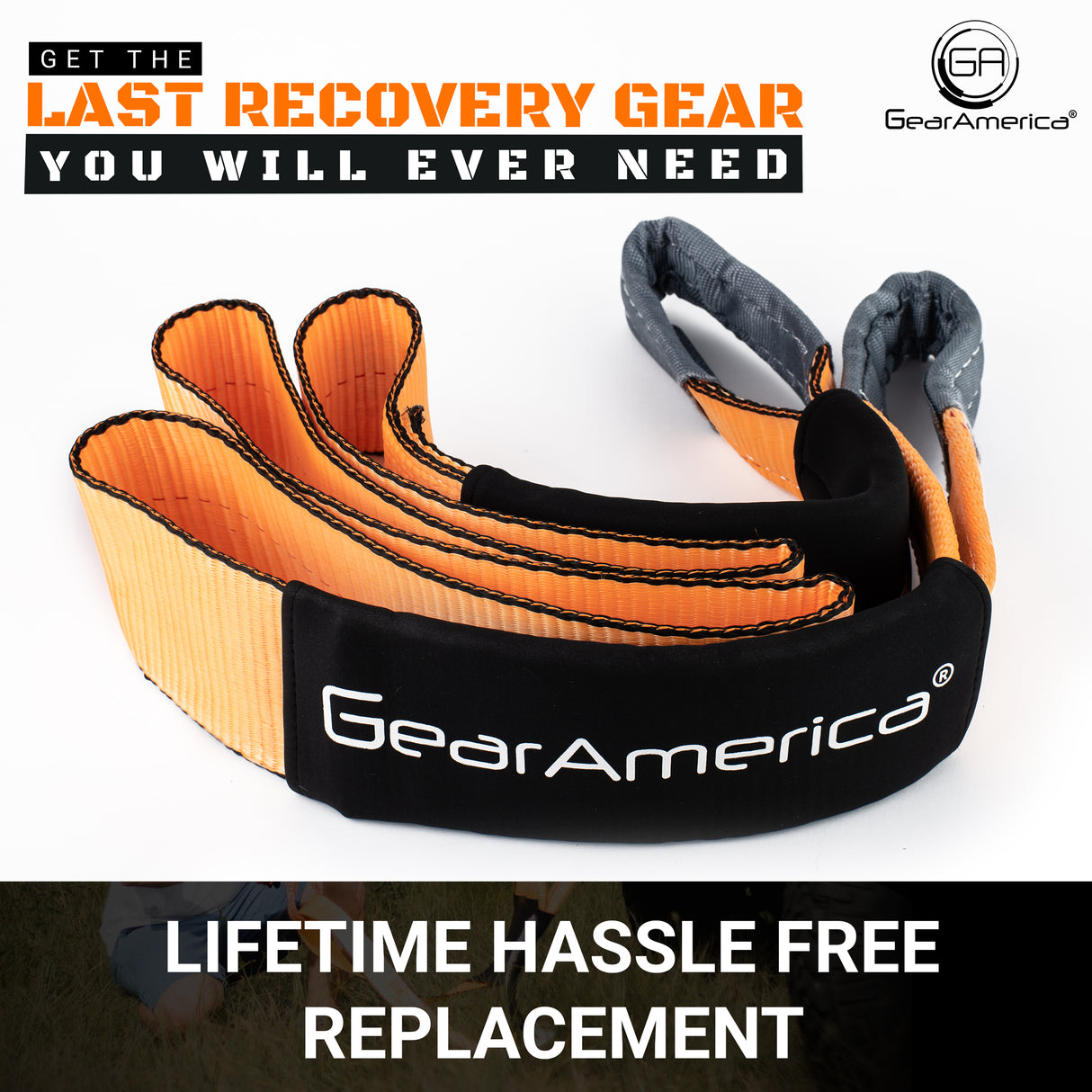 Mega Duty Tree Saver / Winch Extension Strap 4" x 10' | 45,076 lbs Minimum Breaking Strength