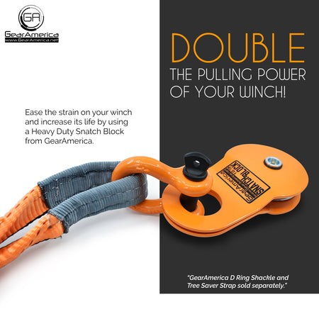 2PK Snatch Block (9 US Ton) | Double Your Pulling Power and Control Direction of the Pull