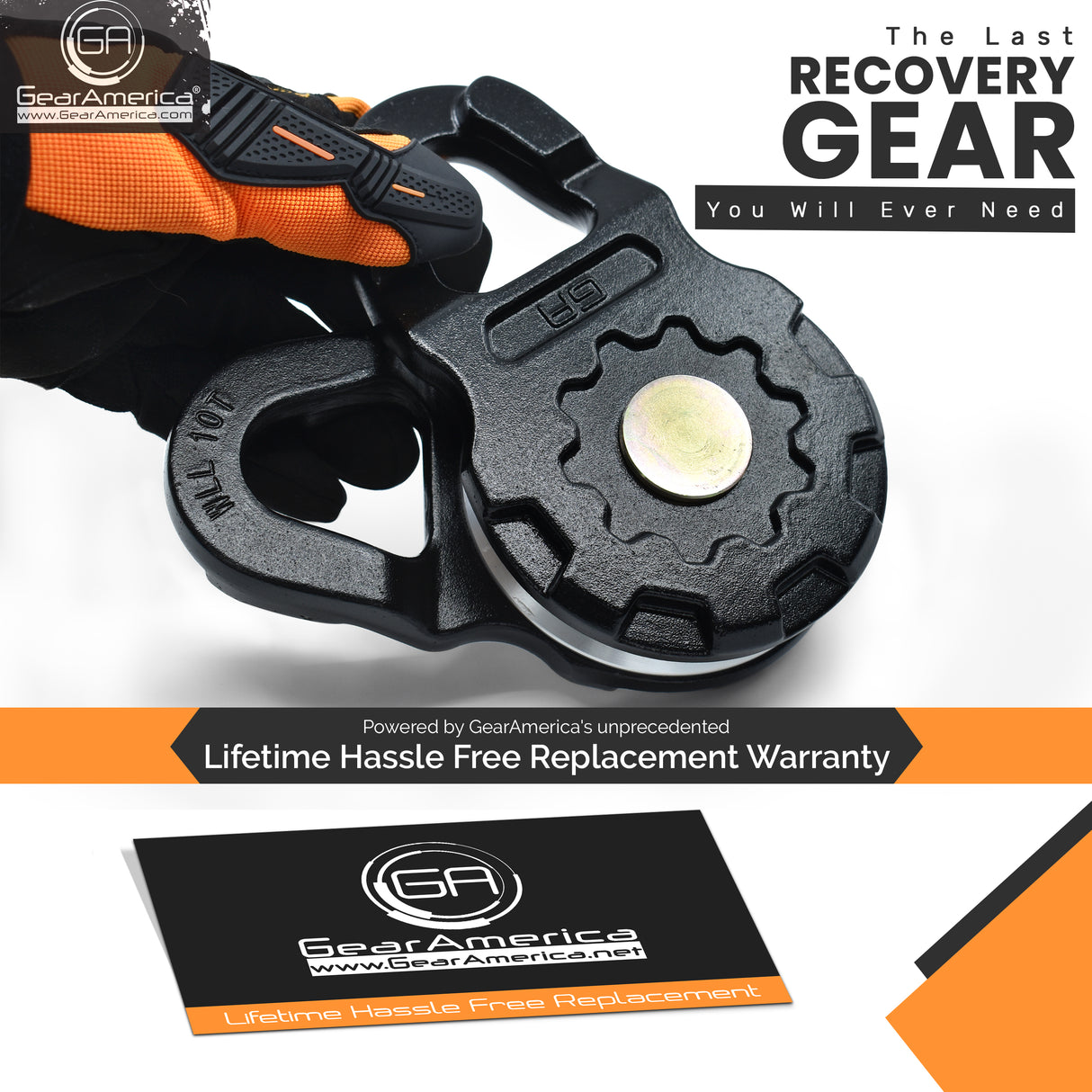ULTRA Snatch Block Pulley Black | 20T MBS (Aluminum) | Best for Synthetic Winch Rope and Soft Shackles