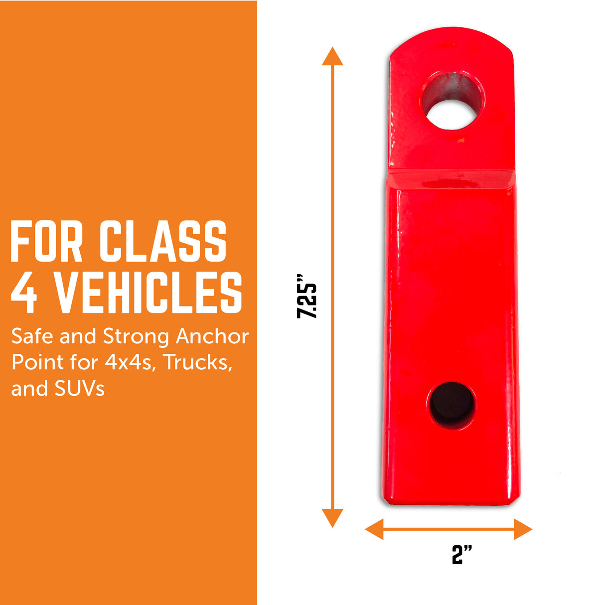 GearAmerica Class 4 Uber Hitch Receiver  2" x 2" (Red)