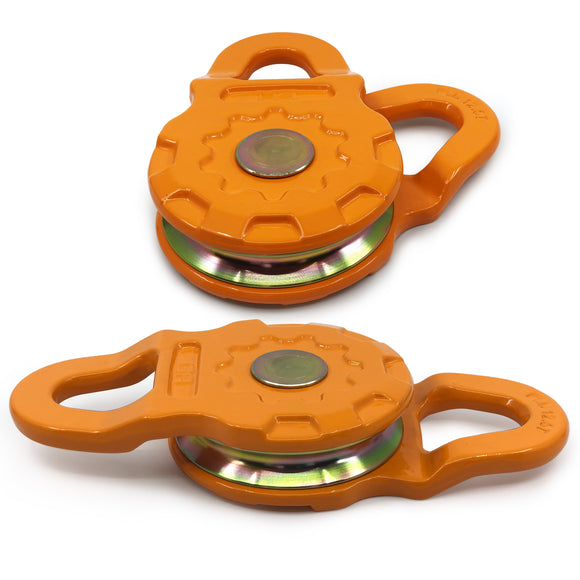 (2 PACK) Mega Snatch Block 25 Ton | Off-Road like a PRO! - Provide Mechanical Advantage to Double or Triple your Winch Pull