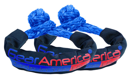 GearAmerica ½” Synthetic Soft Shackles (2PK) | 45,000 lbs Break Strength (BLUE) - Made in The USA