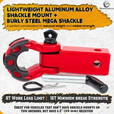 Heavy Duty Aluminum 2"x2" Hitch Receiver with Mega Shackle®(Red) | 32,000 LBS MBS (16,000 LBS WLL)