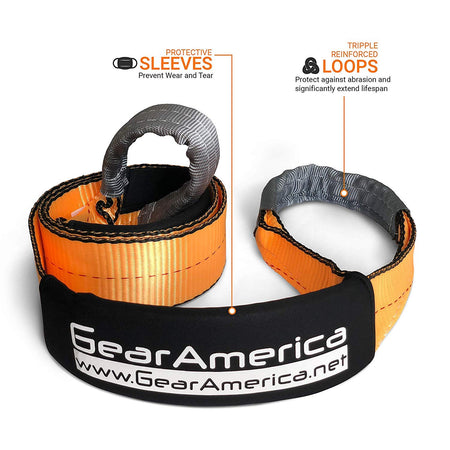 (2PK) Heavy Duty Tree Saver Winch Straps 3" x 8' | 35,053 lbs Minimum Breaking Strength