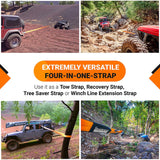 Heavy Duty Recovery Tow Strap 3" x 20' | 35,000 LBS Minimum Breaking Strength