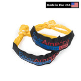 GearAmerica 2PK ATV/UTV 5/16" Synthetic Soft Shackles (Yellow) - Made in The USA