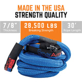 GearAmerica Kinetic Recovery Rope: Thin Blue Line Edition - Made In Th