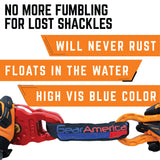 GearAmerica ½” Synthetic Soft Shackles (2PK) | 45,000 lbs Break Strength (BLUE) - Made in The USA