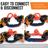 GearAmerica ½” Synthetic Soft Shackles (2PK) | 45,000 lbs Break Strength (BLUE) - Made in The USA