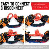 GearAmerica Venom Series 5/8" Synthetic Soft Shackles (Red) - Made in The USA