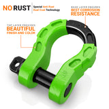 Mega Shackles ® - Green (2PK) | Forged Carbon Steel | 68,000 lbs MBS (16,000 lbs WLL) | Off-Road Recovery Anchor Points