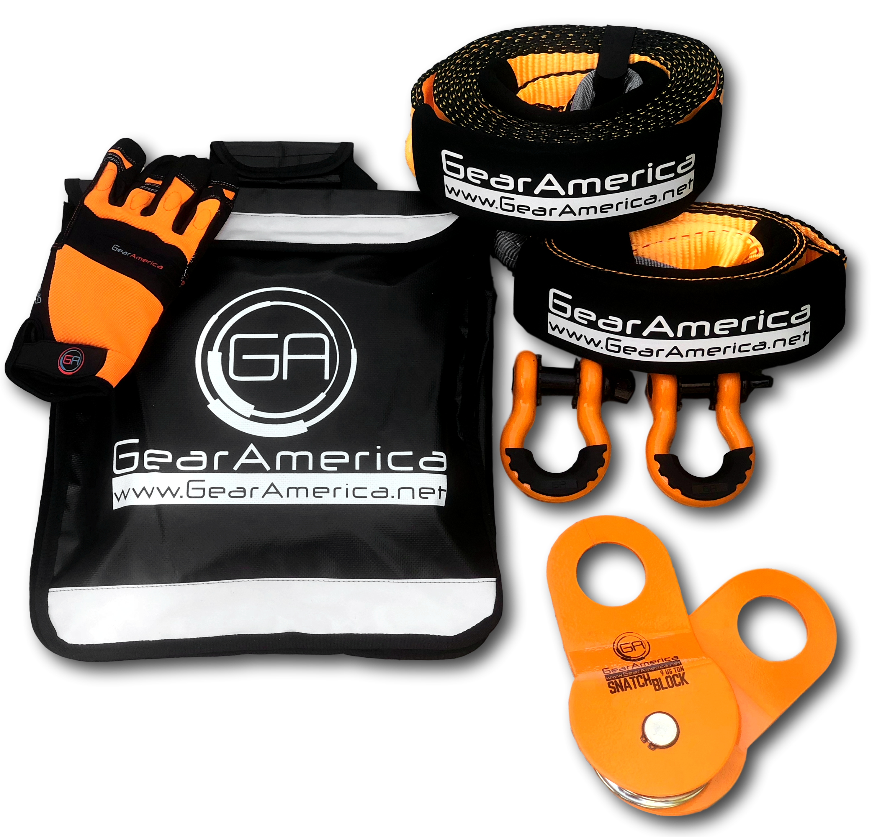 offchurch gear Ultimate Winching & Rigging Off-Road Recovery Kit (Orange D Rings)