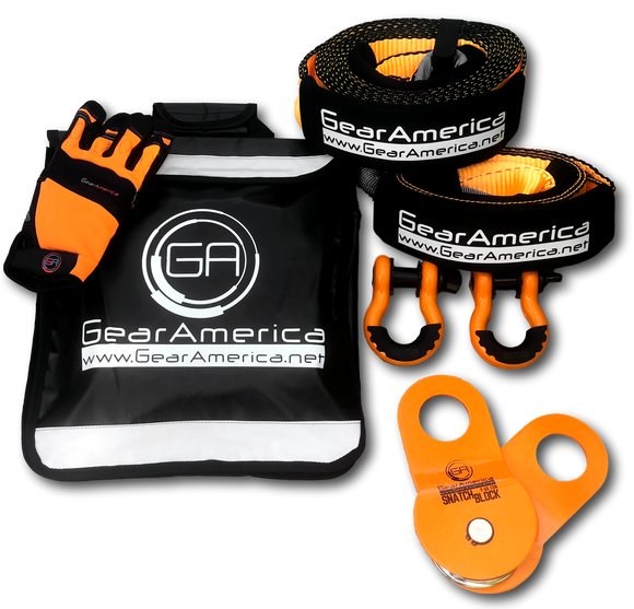 Ultimate Winching & Rigging Off-Road Recovery Kit (Orange D Rings) | Essential 4x4 Accessories