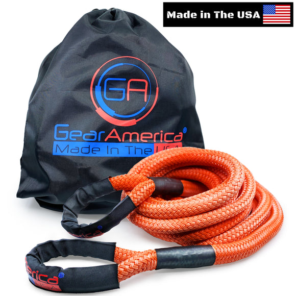 Kinetic Recovery Rope 7/8” x 30' | 28,500 lbs Breaking Strength | Made in The USA