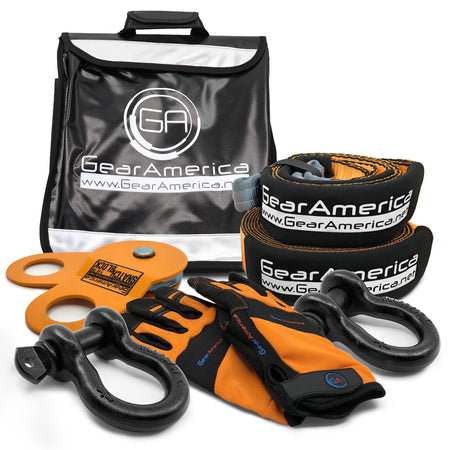 Ultimate Winching & Rigging Off-Road Recovery Kit (Black D Rings) | Essential 4x4 Accessories