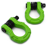 GearAmerica UBER Shackles with Anti-Theft Lock (Green) | Forged Carbon Steel | 80,000 lb (40T) MBS & 20,000 lb (10T) WLL