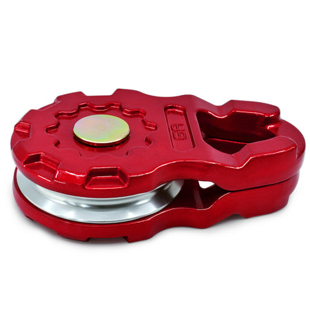 ULTRA Snatch Block Pulley Red | 20T MBS (Aluminum) | Best for Synthetic Winch Rope and Soft Shackles