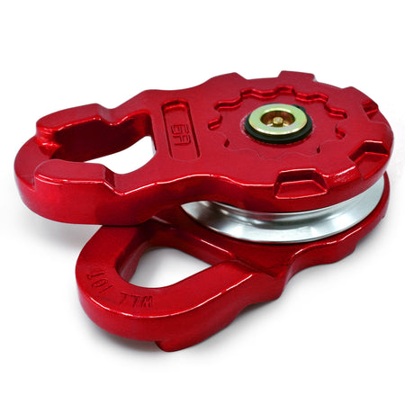 ULTRA Snatch Block Pulley Red | 20T MBS (Aluminum) | Best for Synthetic Winch Rope and Soft Shackles