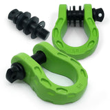 Mega Shackles ® - Green (2PK) | Forged Carbon Steel | 68,000 lbs MBS (16,000 lbs WLL) | Off-Road Recovery Anchor Points