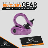 Mega Shackles ®- SIGNAL VIOLET (Pastel Purple) - 2PK | Forged Carbon Steel | 68,000 lbs MBS (16,000 lbs WLL) | Off-Road Recovery Anchor Points