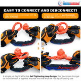GearAmerica ½” Synthetic Soft Shackles (2PK) | 45,000 lbs Break Strength - Made in The USA