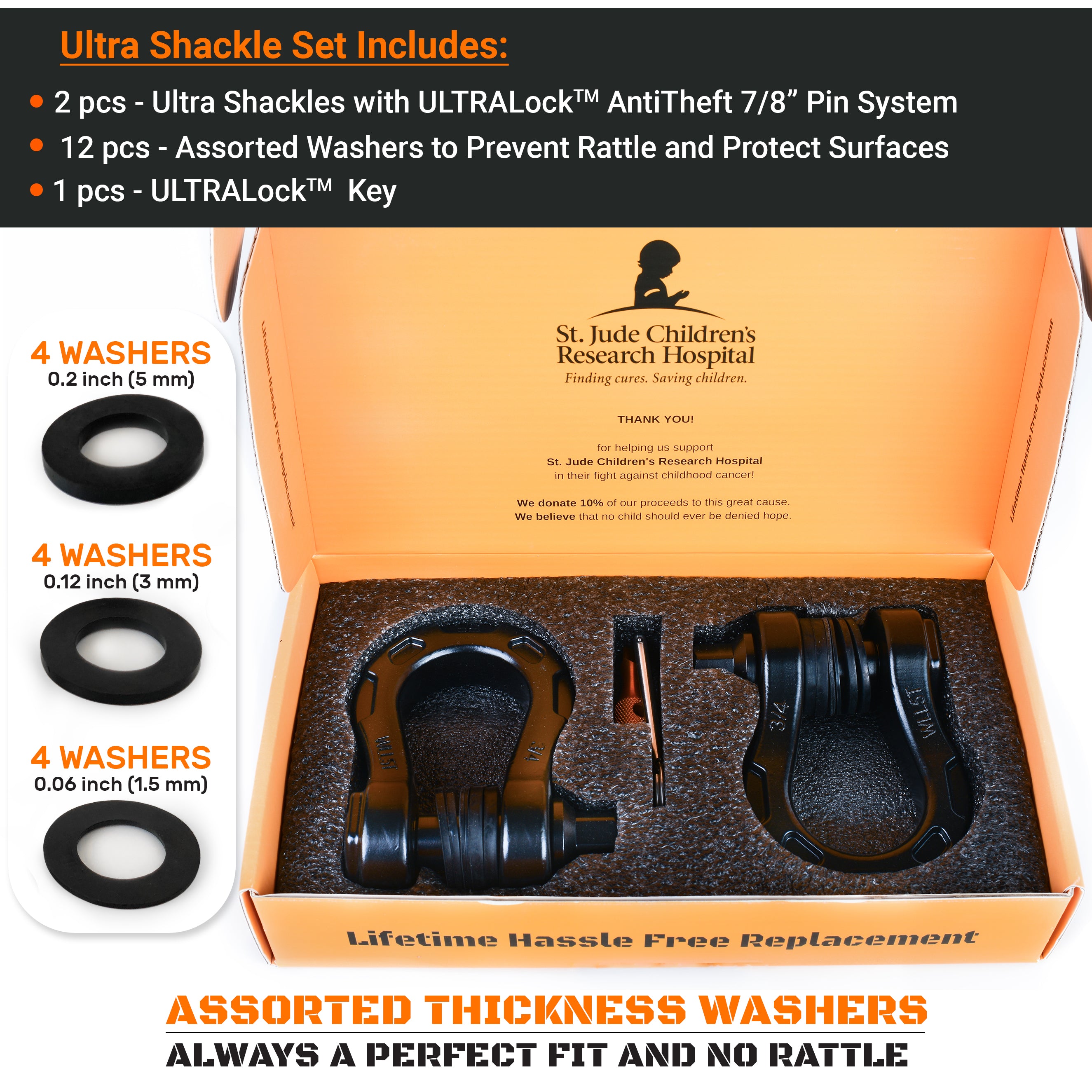 Aluminum ULTRA Bow Shackles with AntiTheft Locking Pin Aluminum ULTRA Bow Shackles with AntiTheft Locking Pin