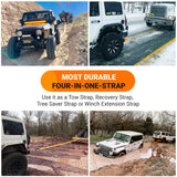 Mega Duty Recovery Tow Strap 4" x 30' | 46,076 lbs Minimum Breaking Strength