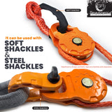 (2 PACK) SMART SNATCH BLOCK FOR ATV AND UTV | 24,000 LBS (12t) MBS & 12,000 LBS (6T) WLL
