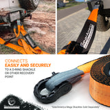 Mega Duty Recovery Tow Strap 4" x 30' | 46,076 lbs Minimum Breaking Strength