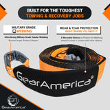 Heavy Duty Tow Strap 3"x20' + Tree Saver Winch Strap 3"x8' Value Bundle (2 Pack)