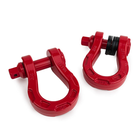 Aluminum ULTRA Bow Shackles with AntiTheft Locking Pin (Red) | 30,000 LBS MBS (10,000 LBS WLL)