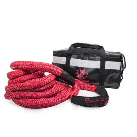 GearAmerica Venom Series 1.25'' X 30 Kinetic Rope (Red) - Made in The USA