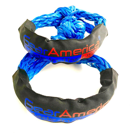 GearAmerica ½” Synthetic Soft Shackles (2PK) | 45,000 lbs Break Strength (BLUE) - Made in The USA